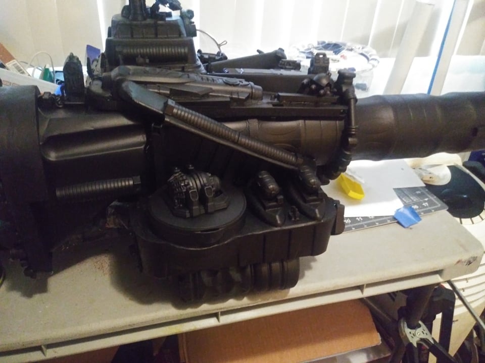 Space Ship Model Primed Black and ready for paint